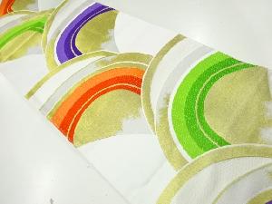 アンティーク　青海波模様織出し袋帯（材料）